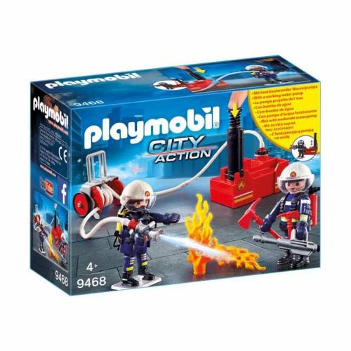 Playmobil 9468 City Action Firefighters With Water Pump